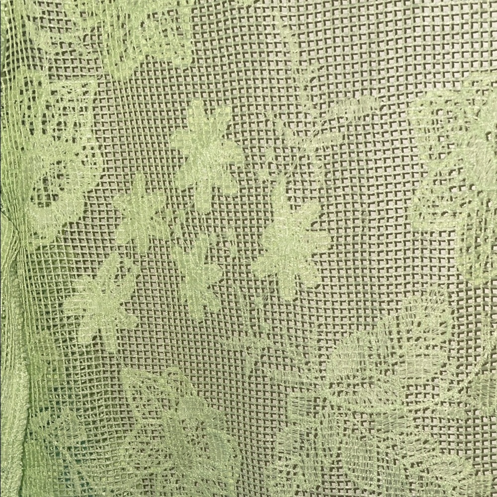 Maeve by Anthropogie 3D Lime Green Floral Lace Duster Size OS - Picture 5 of 7